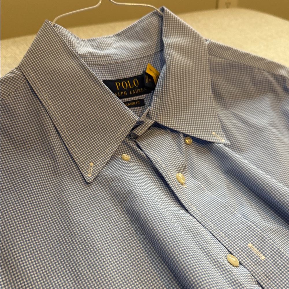 Polo by Ralph Lauren Men's Checkered Blue Shirt
